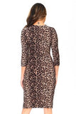 Leopard Bodycon Midi Dress