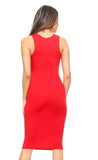 Red Bodycon Sleeveless Dress