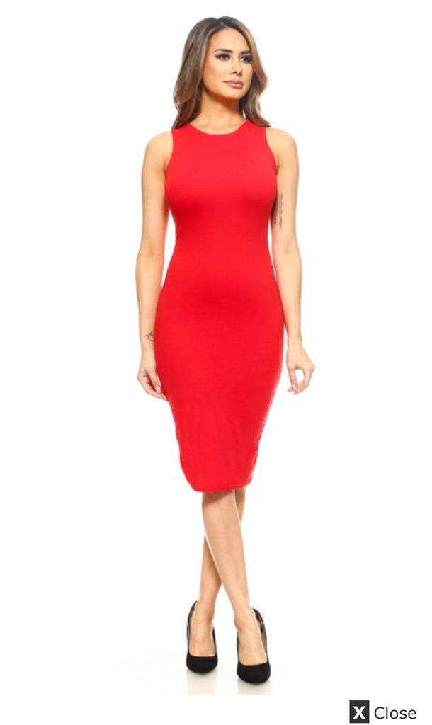 red bodycon dress sleeveless MARILYN | Elegant 50s Style Red Pencil Dress. Scoop Neck Jersey Dress in Red.  Sleeveless Dress. Pencil Skirt Dress. Red Fitted Bodycon Dress