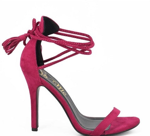 Very Berry Suede Sandals