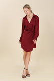 Satin Wrap Dress