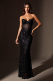 Beaded Corset Evening Gown