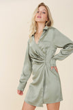 Satin Wrap Dress