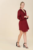 Satin Wrap Dress