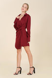 Satin Wrap Dress