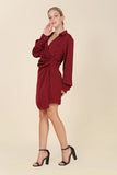 Satin Wrap Dress
