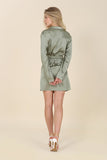 Satin Wrap Dress