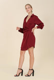 Satin Wrap Dress