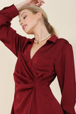 Satin Wrap Dress