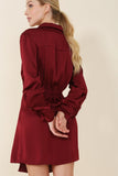 Satin Wrap Dress