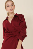 Satin Wrap Dress