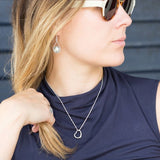 Sterling Silver Floating Heart Necklace