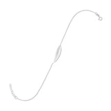 Sterling Silver Feather Anklet 11"