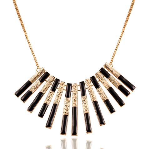 Black & Gold Pendent Necklace