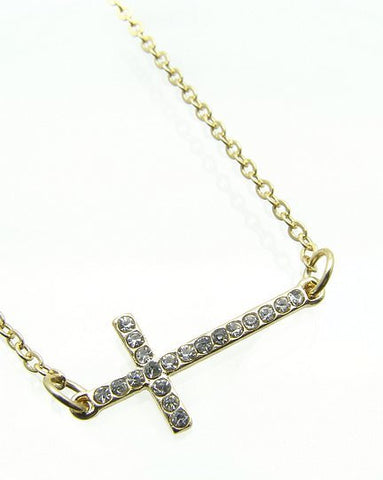 Side Cross Necklace
