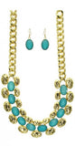 Turquoise Oval Fashion Set