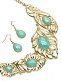 Green and Gold Leaf Fashion Set