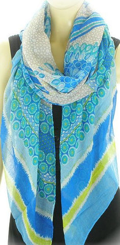 Ladies Turquoise & Blue  Fashion Scarf