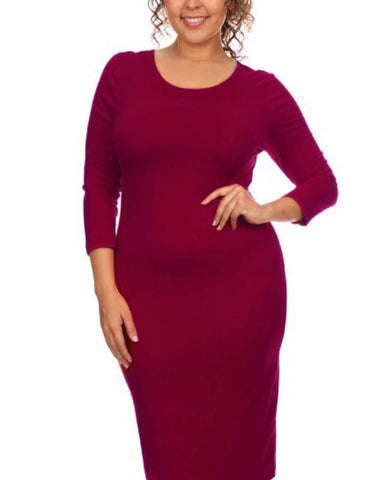 Burgundy Bodycon Dress – Envy My Couture