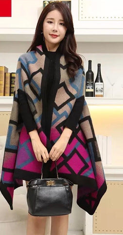 Plaid Poncho