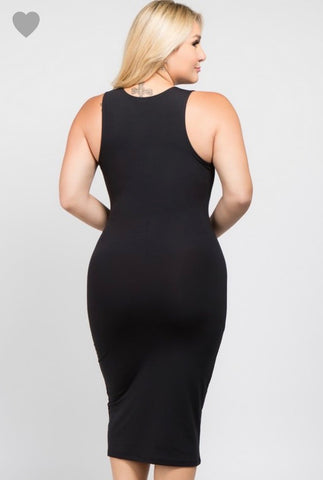 Basic Black Body-Con Dress 3XL