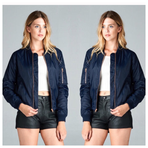 Navy Bomber Jacket