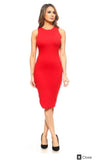 Red Bodycon Sleeveless Dress