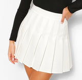 Women’s Pleated White Skirt